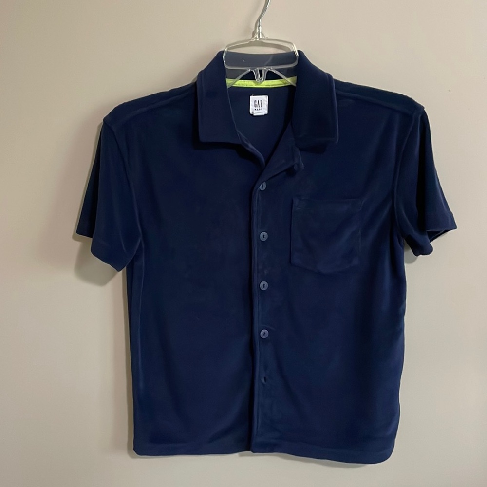 Gap Boys Terry Cloth Button Up Polo